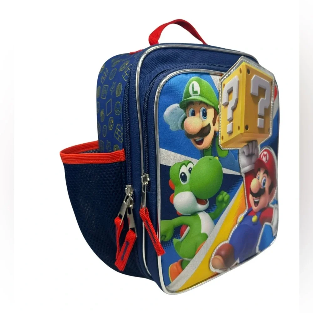 Super Mario and Luigi Nintendo Super Mario Game Time Reusable Lunch Bag